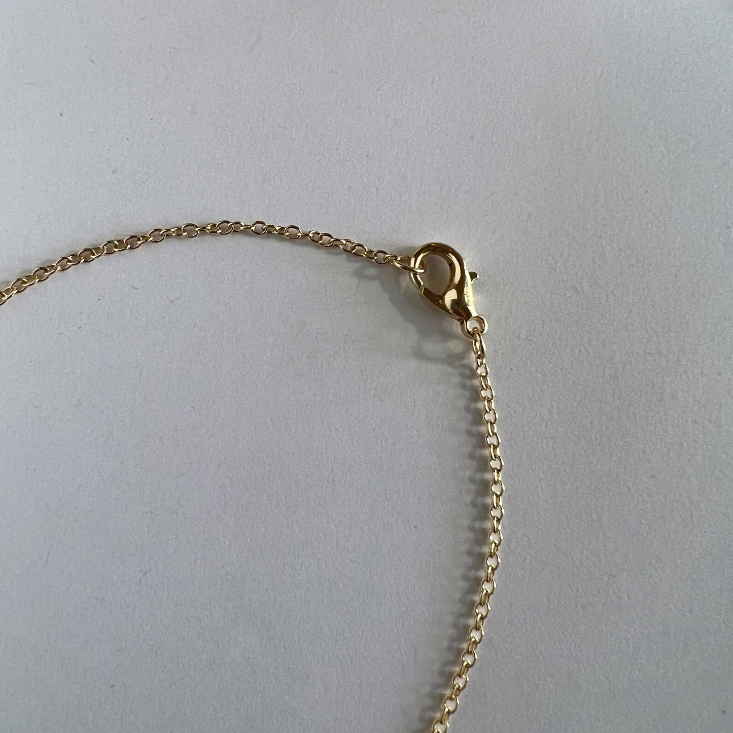 Quartz Point Necklace, Brass Chain