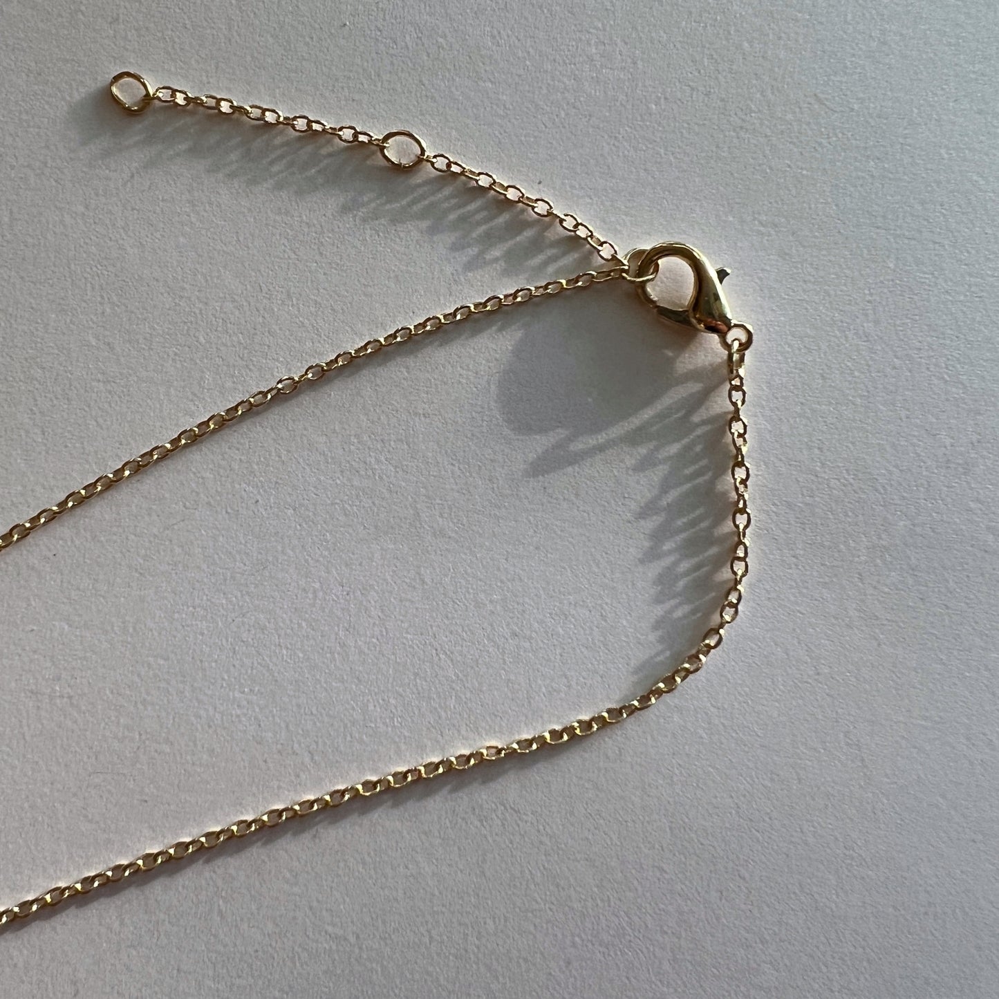 White Chicago Beach Glass Necklace (Raw, Brass)