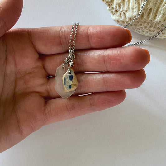 Mermaid Sea Pottery Charm Necklace (Portugal)
