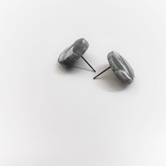 Gray Marble Poly Studs