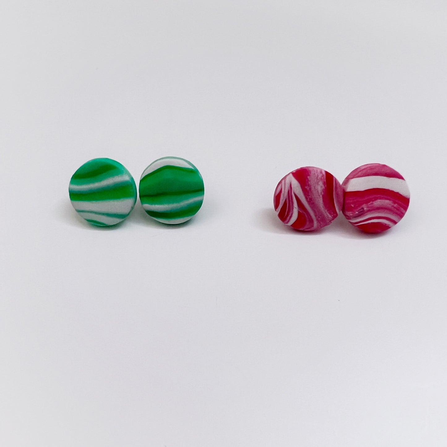 Holiday Marble Poly Studs