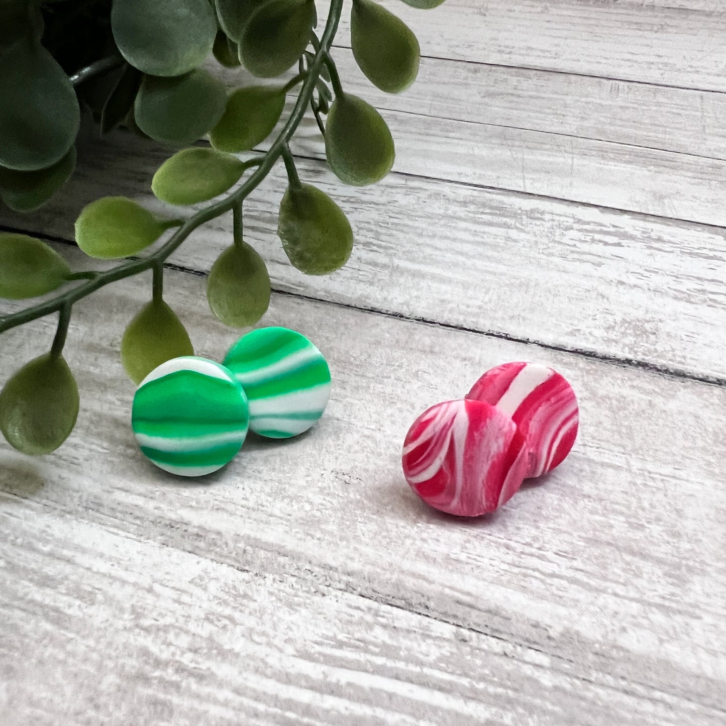Holiday Marble Poly Studs