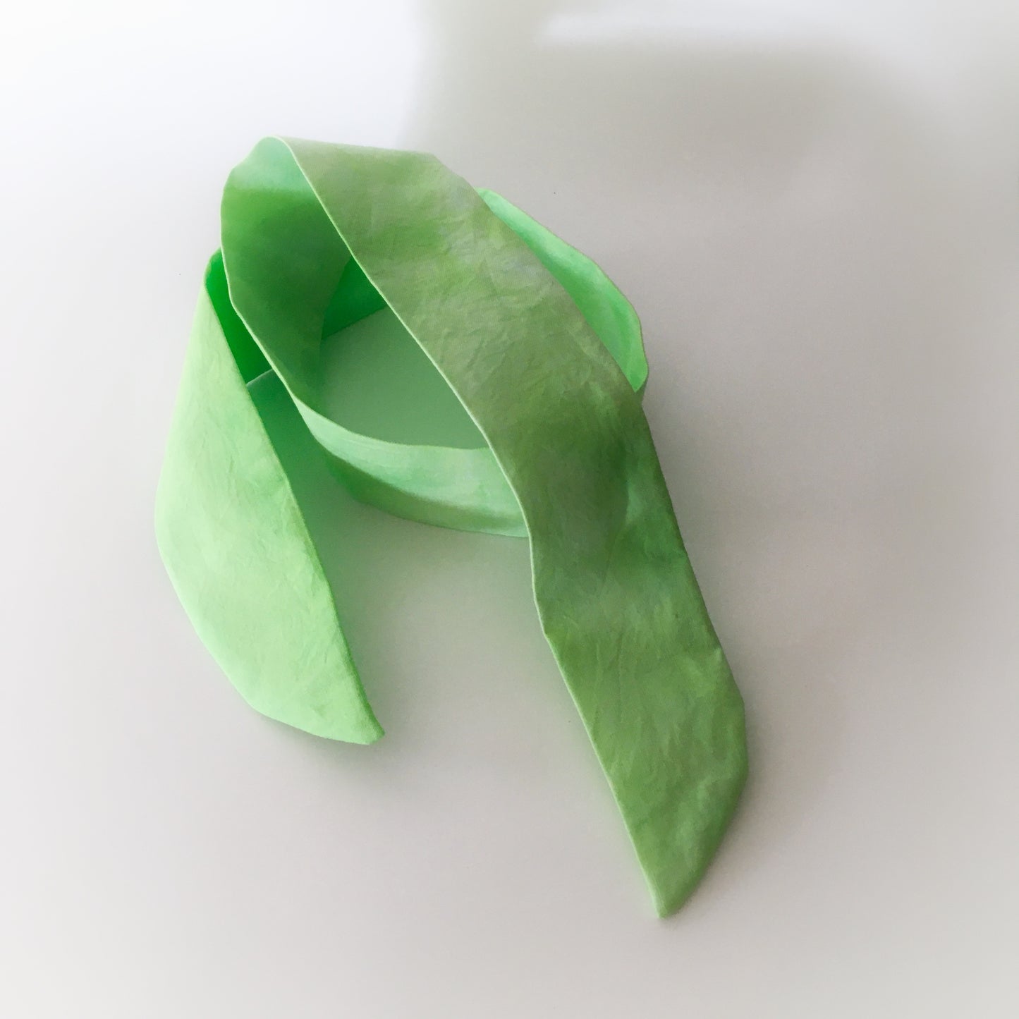 Hand-Dyed Hair Wrap (Lime Green)