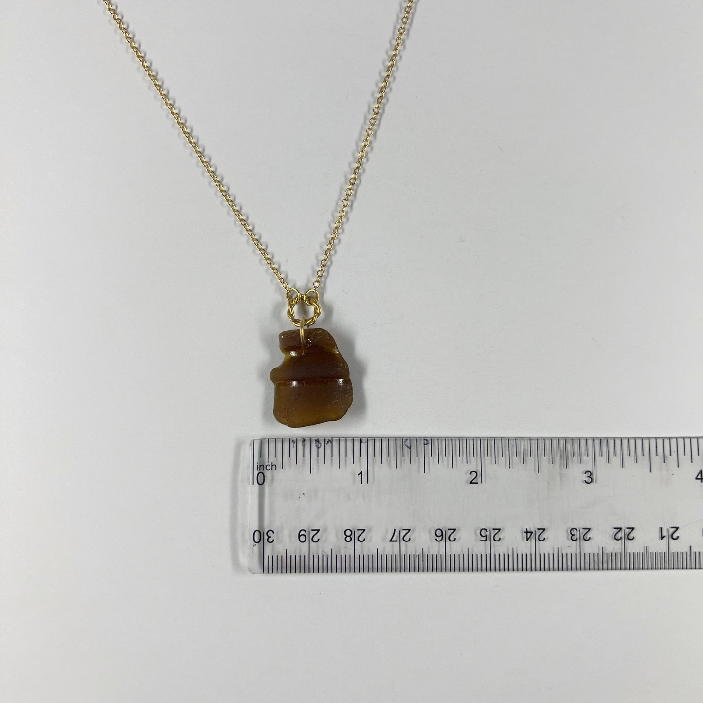 Brown Chicago Beach Glass Necklace