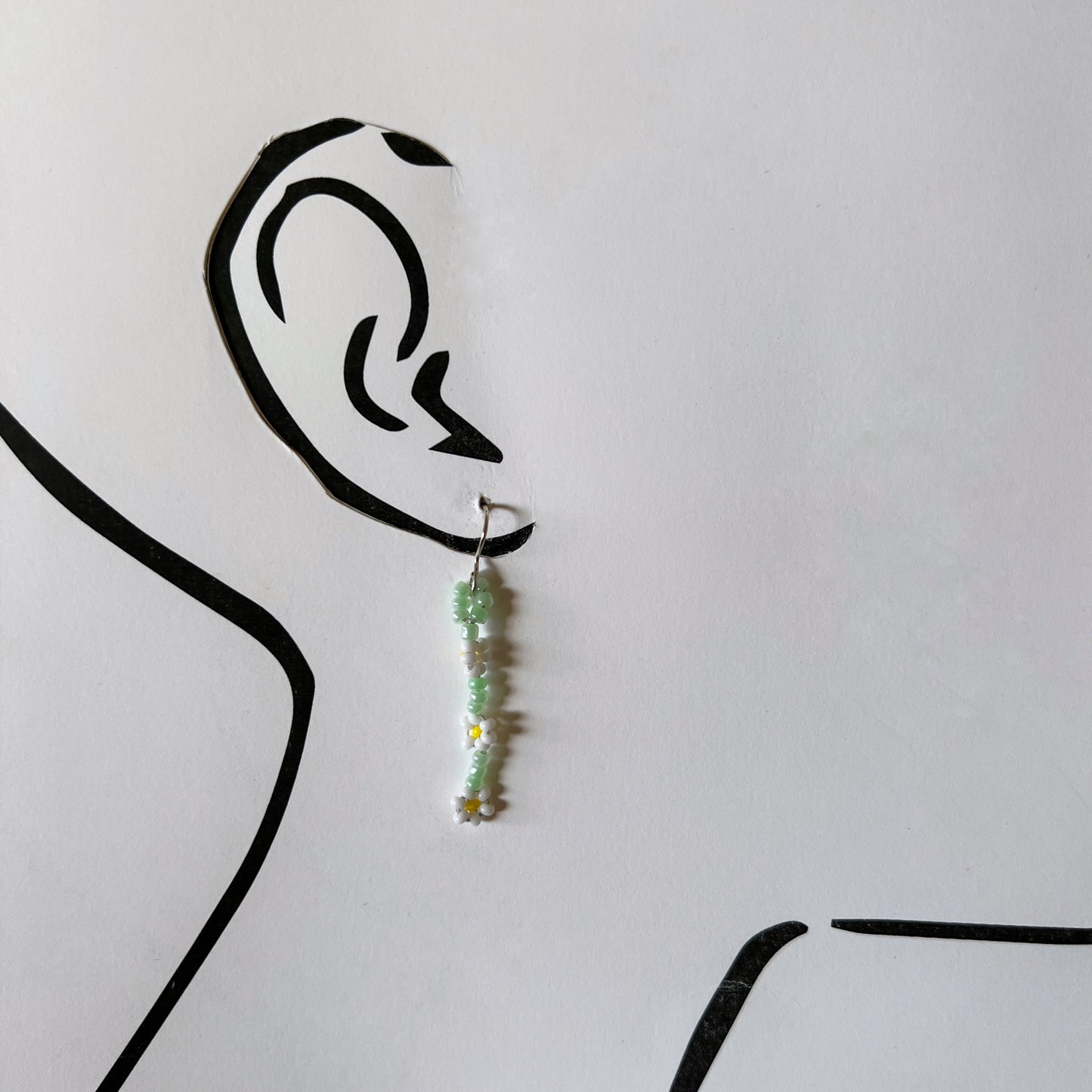 50's Mint Green Daisy Chain Earrings