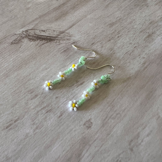 50's Mint Green Daisy Chain Earrings