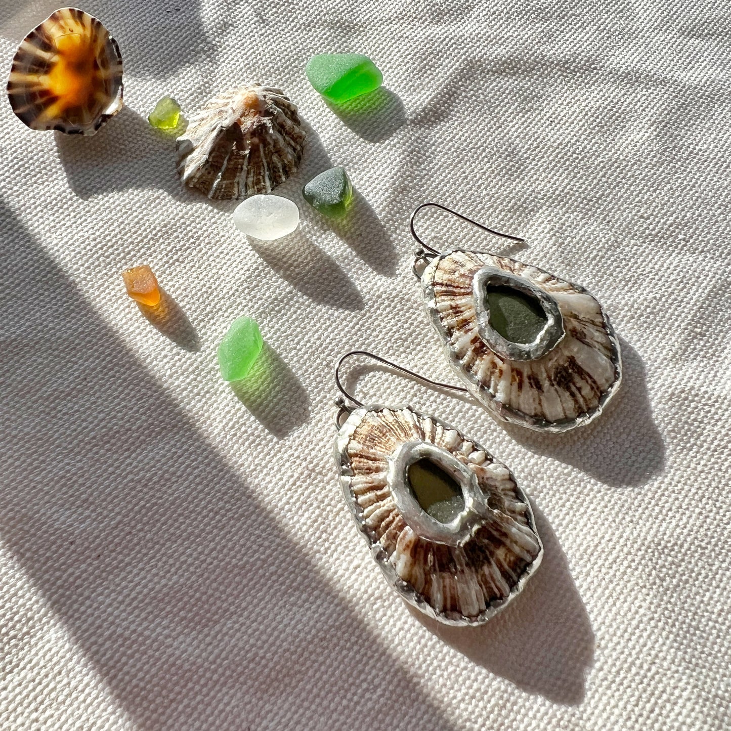 Portuguese Tidal Wave Earrings (Sea Glass)