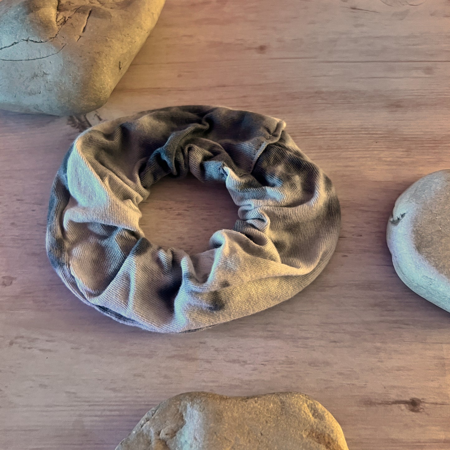 Hand-Dyed Scrunchie (Stormy Gray)