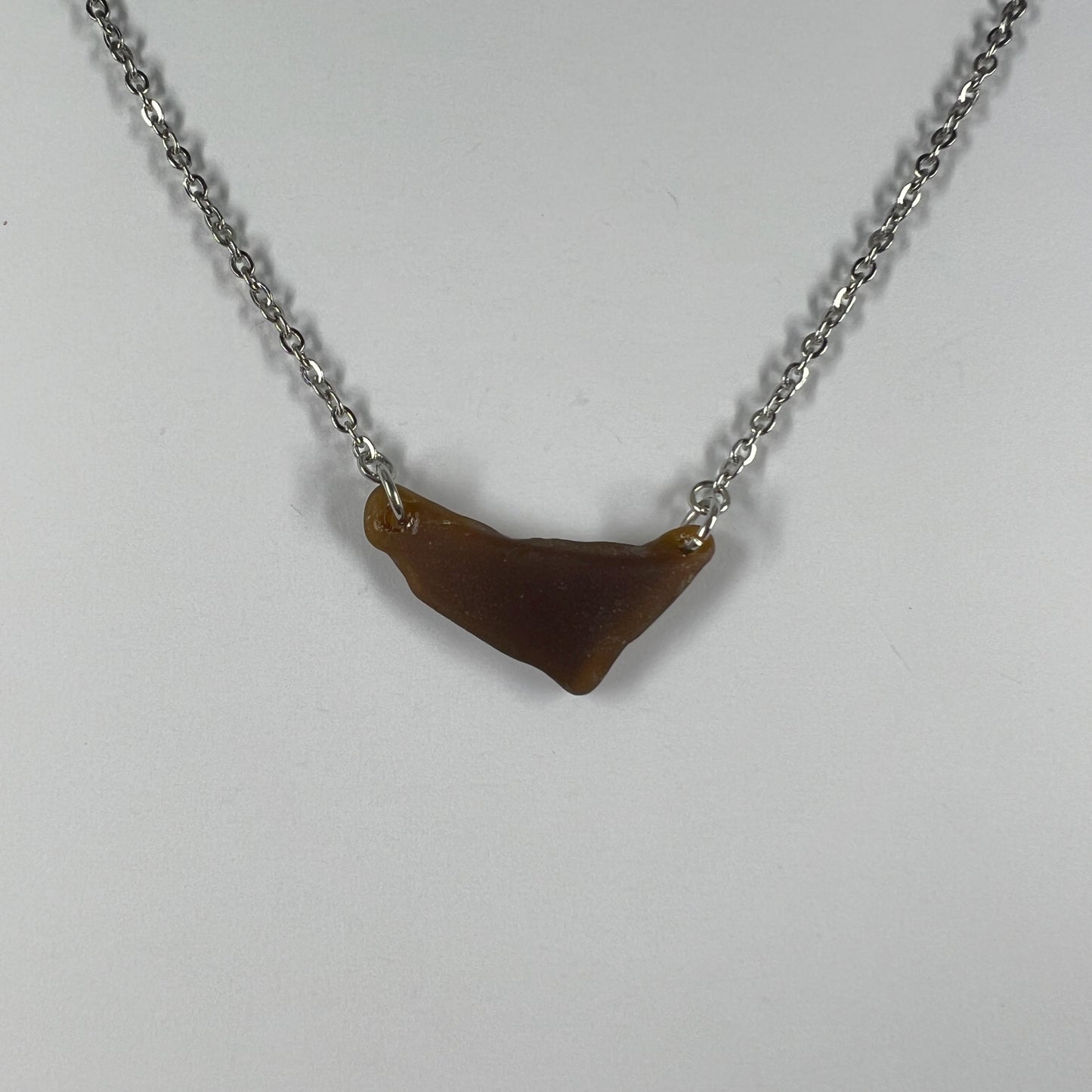 Brown Chicago Beach Glass Necklace