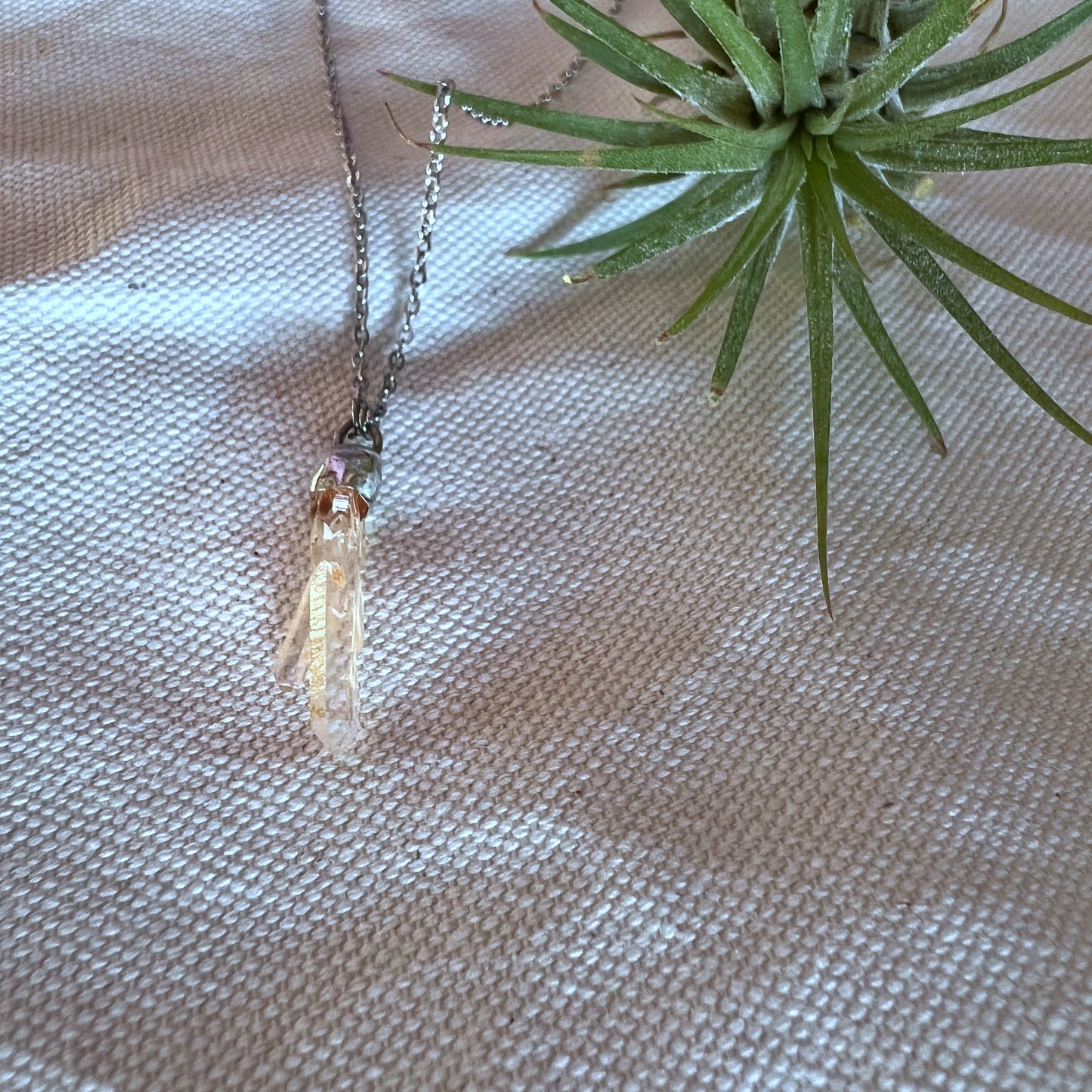 Clear Quartz Point Necklace (Twin Terminated)