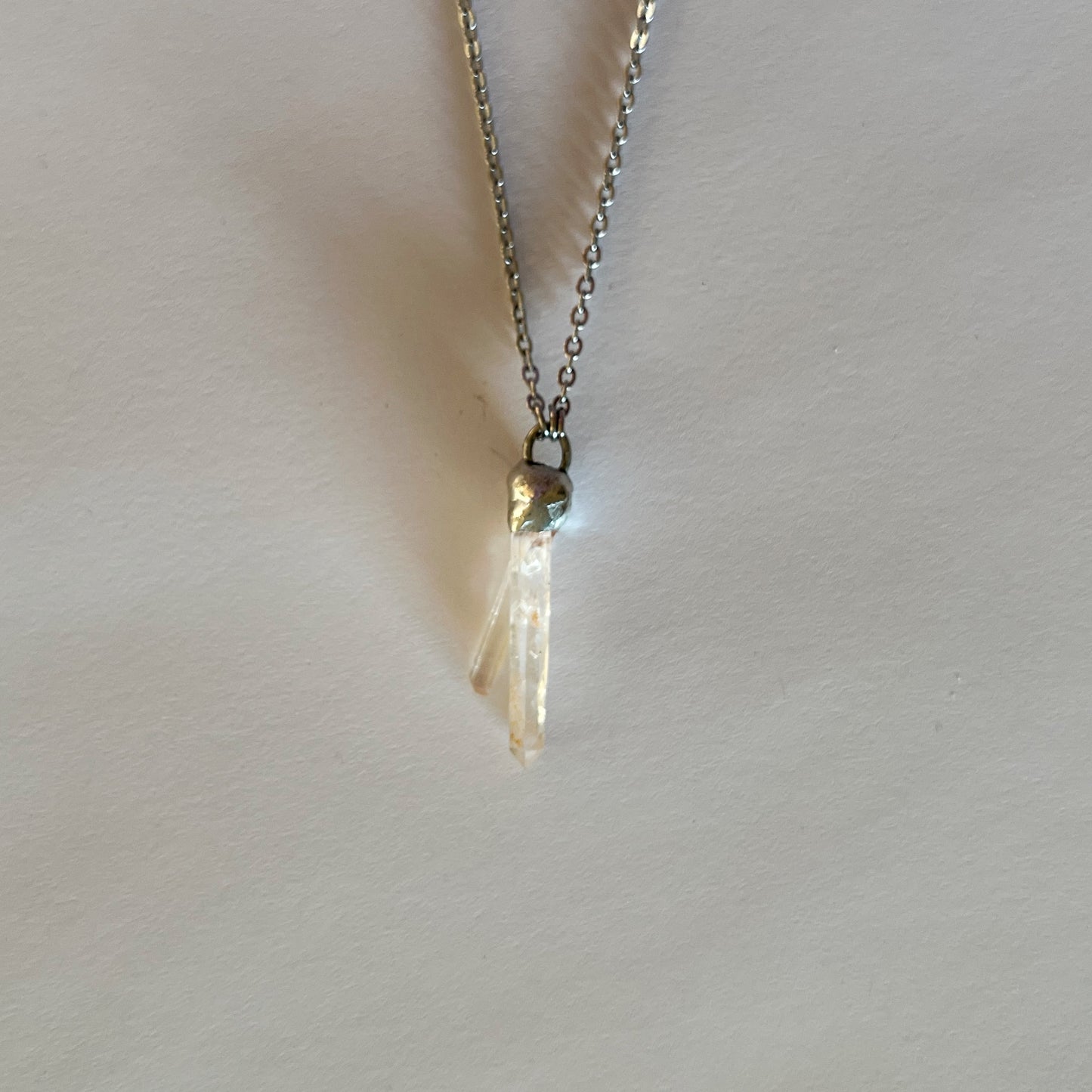 Clear Quartz Point Necklace (Twin Terminated)
