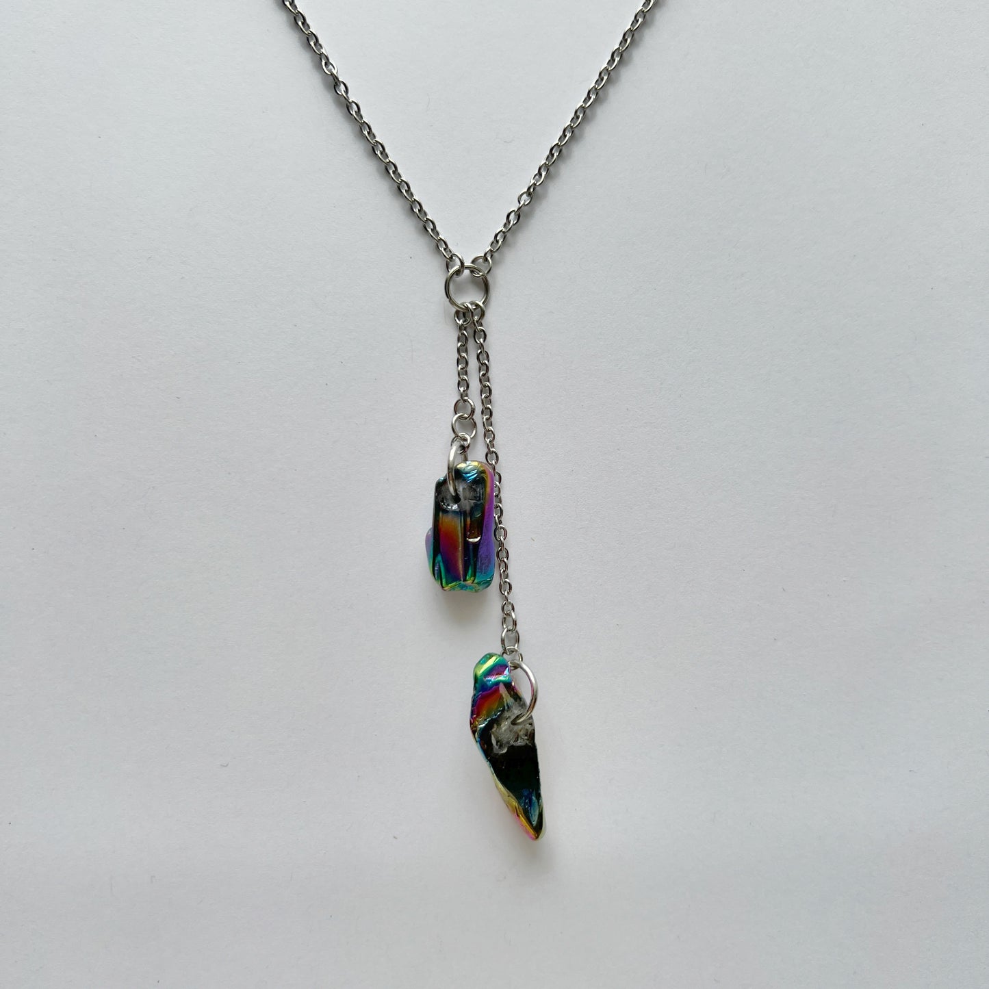 Rainbow Titanium Quartz Necklace (Double)
